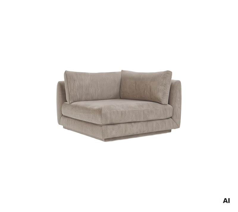 Bloom corner sofa module with plinth
