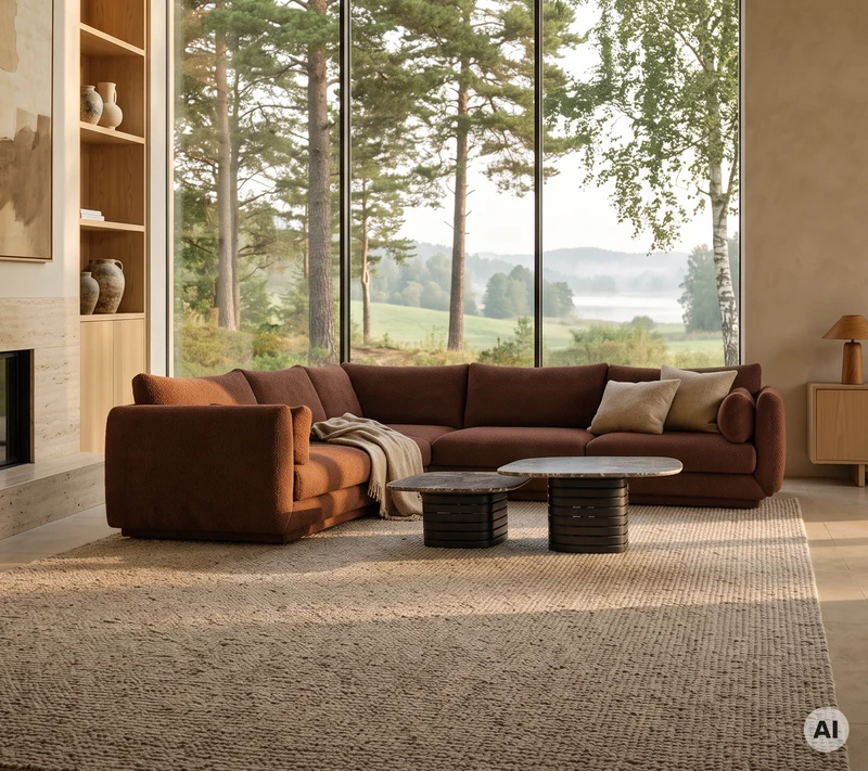 Bloom corner sofa module with plinth