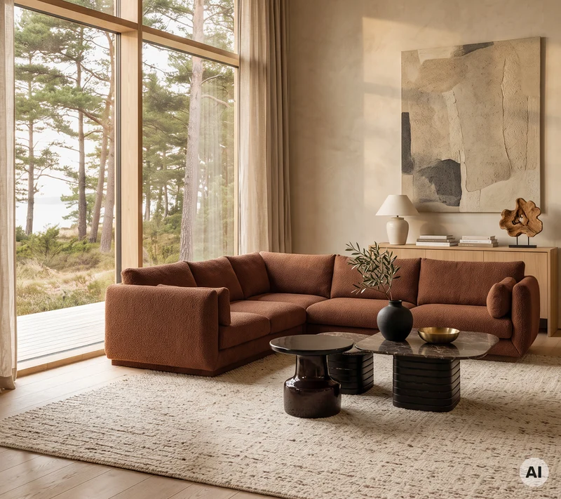 Bloom corner sofa module with plinth