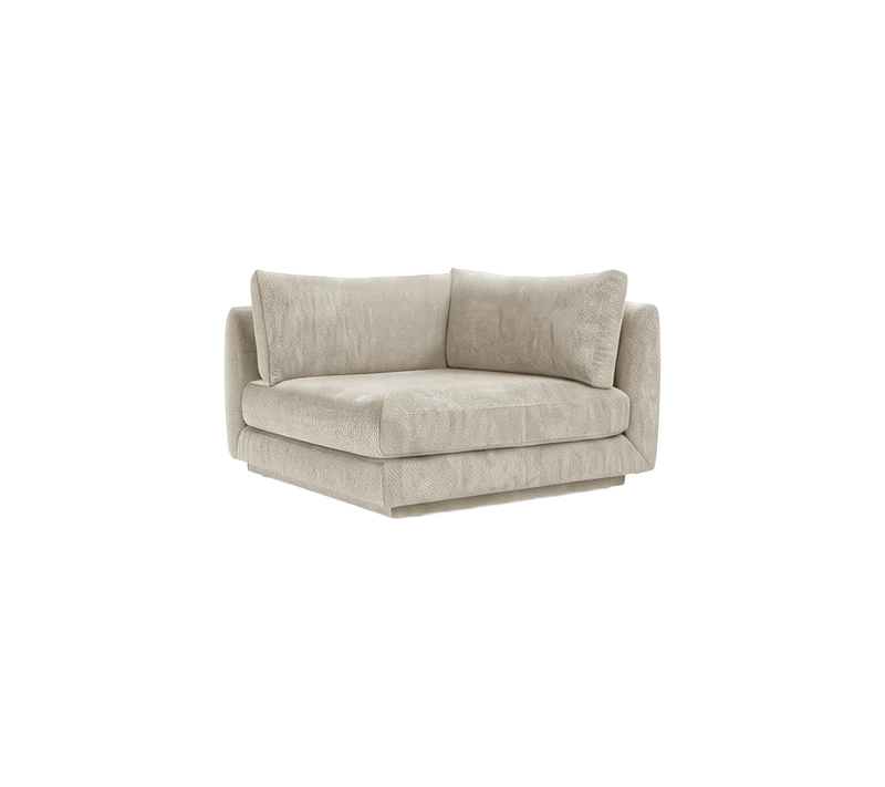 Bloom corner sofa module with plinth