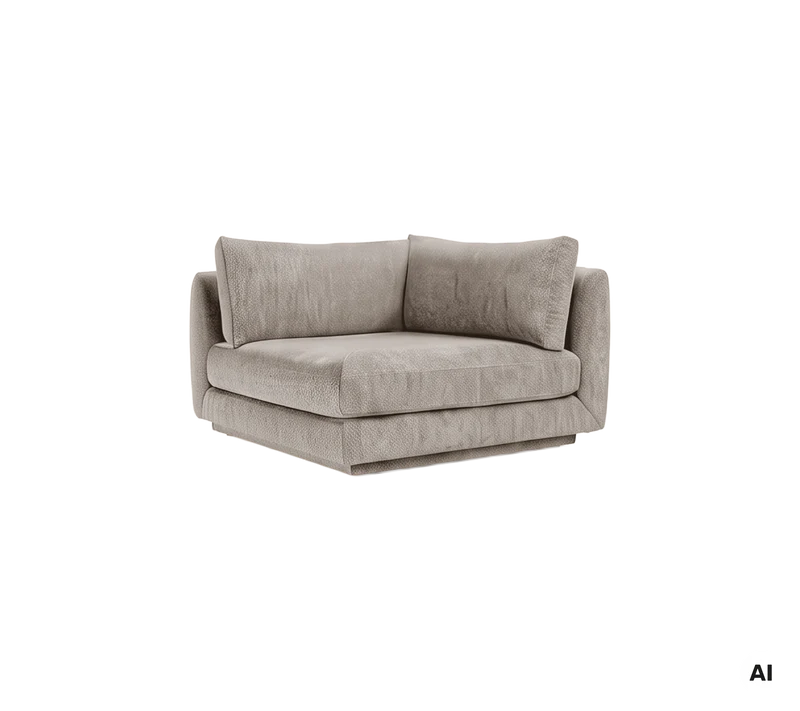 Bloom corner sofa module with plinth