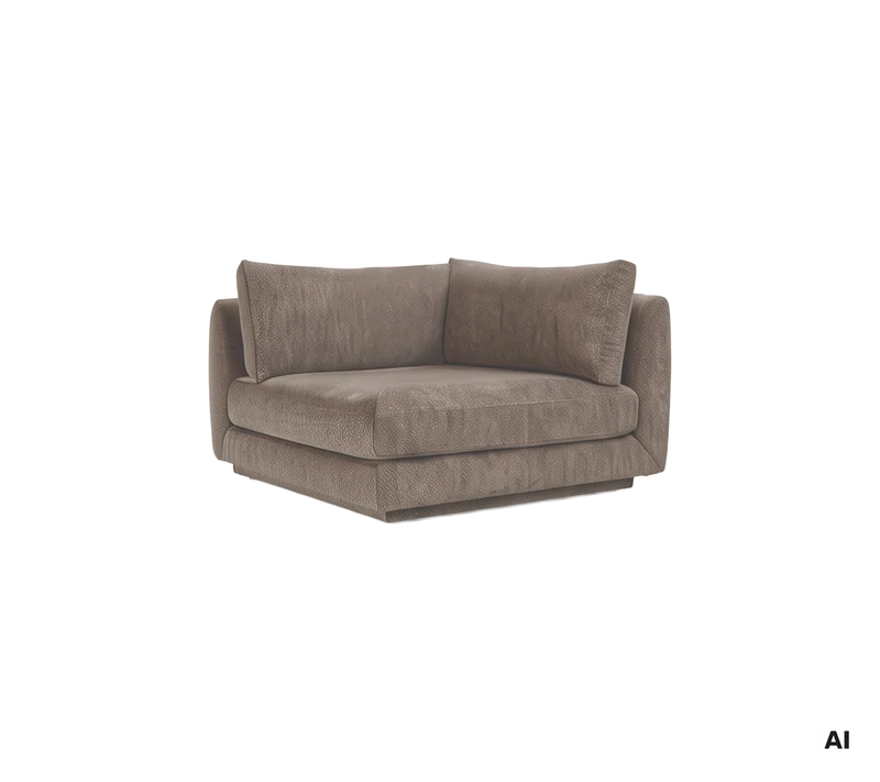 Bloom corner sofa module with plinth