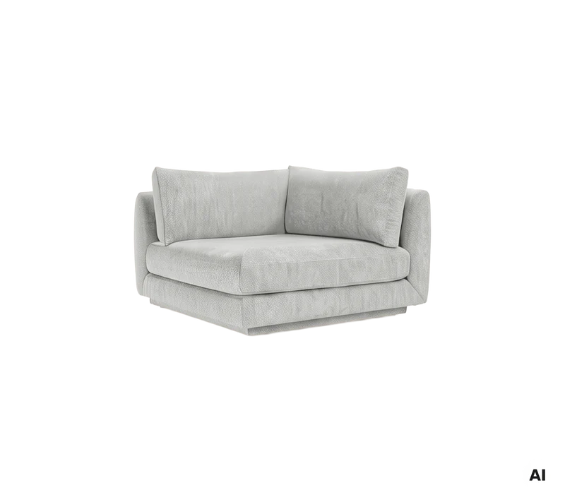 Bloom corner sofa module with plinth