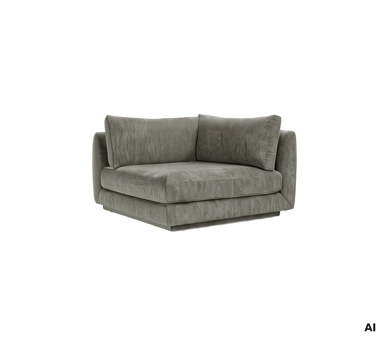 Bloom corner sofa module with plinth