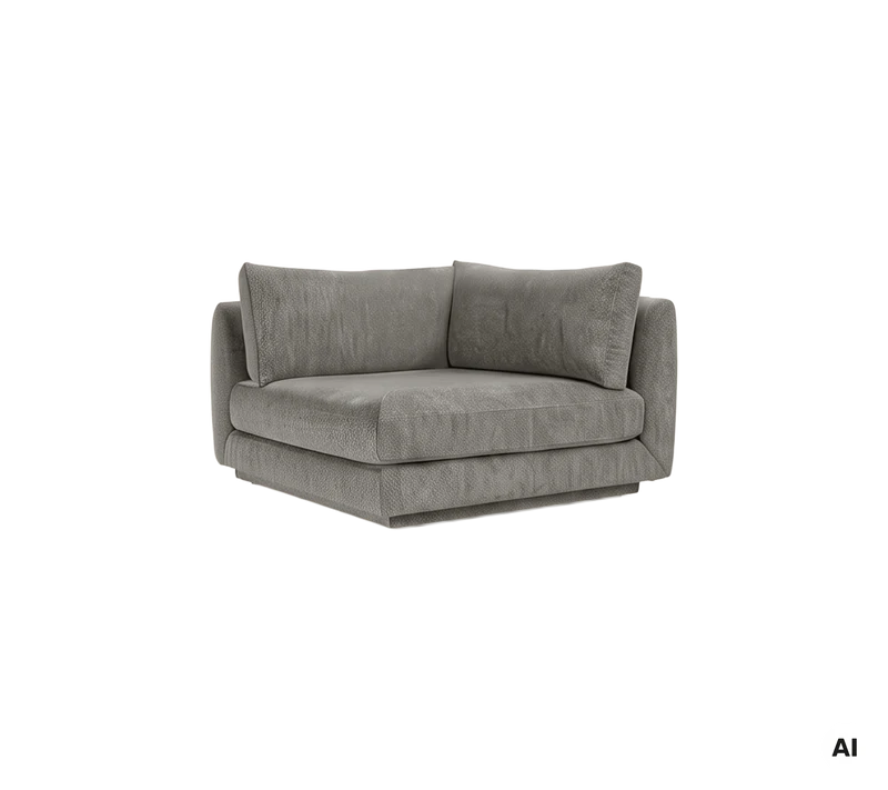 Bloom corner sofa module with plinth