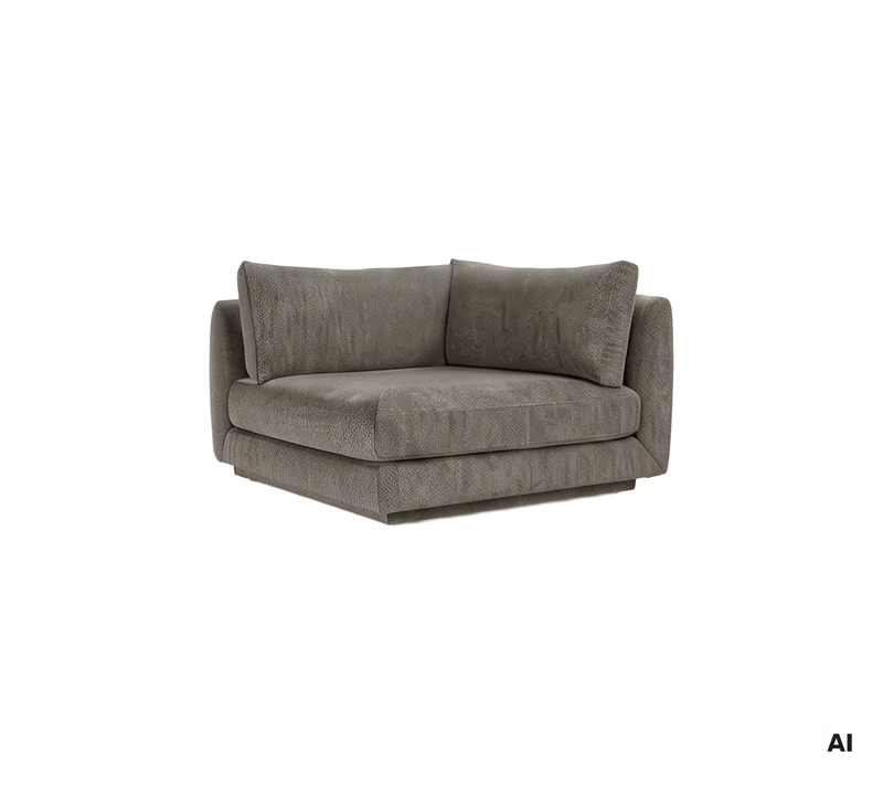 Bloom corner sofa module with plinth