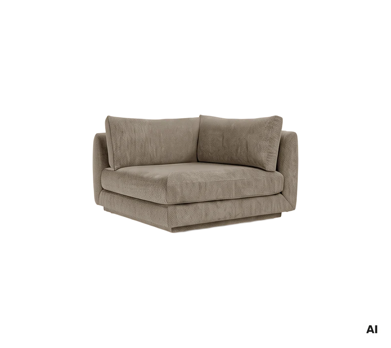 Bloom corner sofa module with plinth