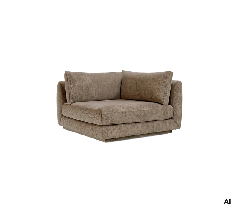 Bloom corner sofa module with plinth