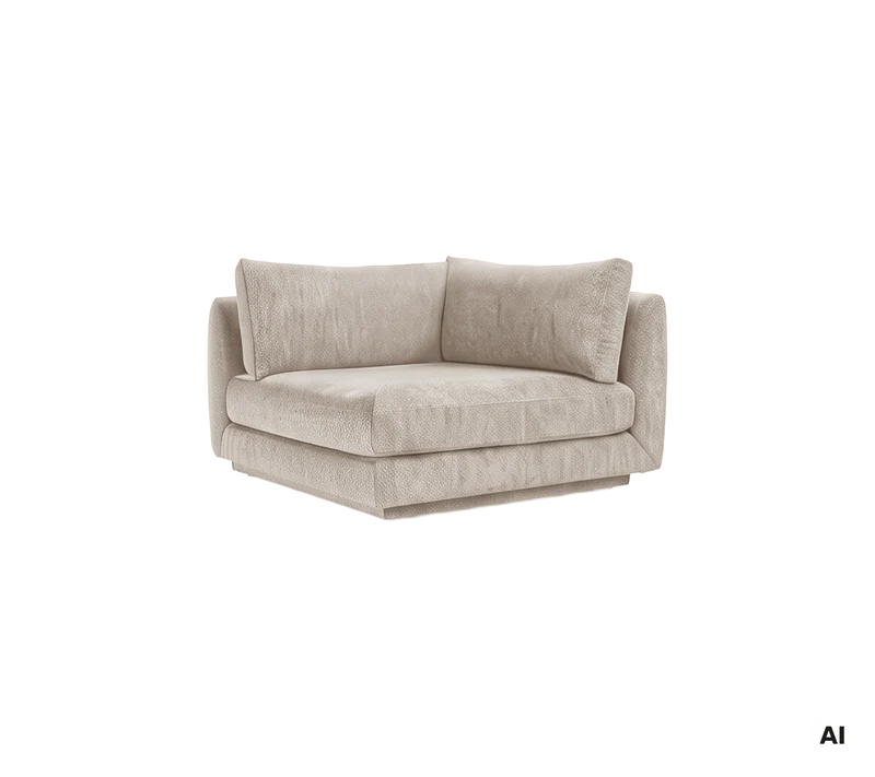 Bloom corner sofa module with plinth