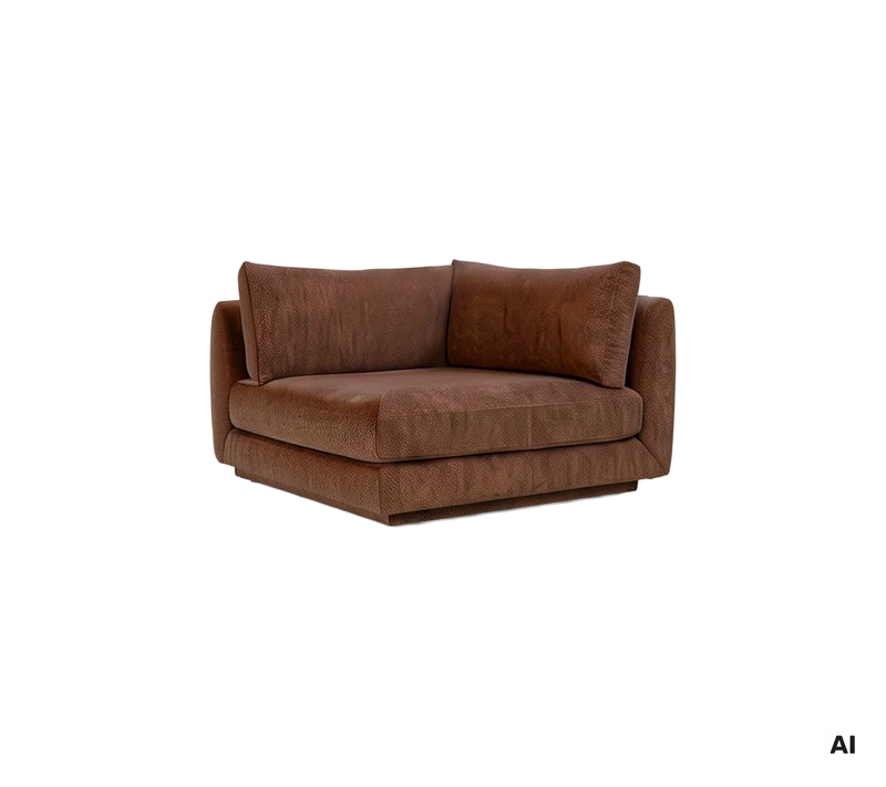 Bloom corner sofa module with plinth