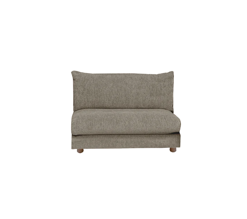 Bloom single sofa module with teak legs
