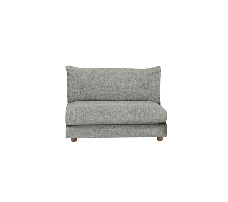Bloom single sofa module with teak legs