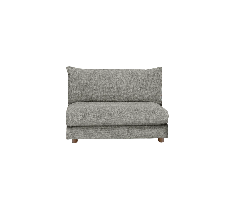 Bloom single sofa module with teak legs