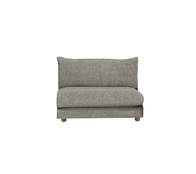 Bloom single sofa module with teak legs