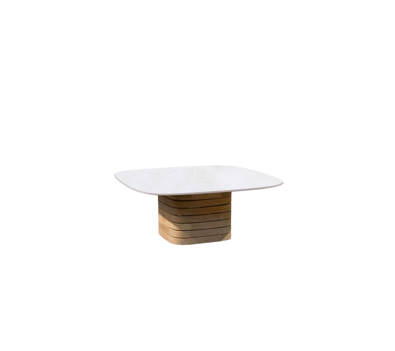 Mellow coffee table, medium 90 x 90 cm - teak