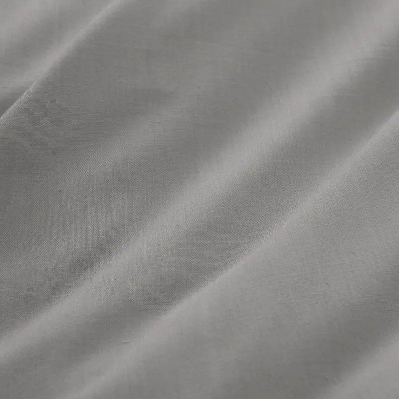 LUMALAND Premium Bettwäsche Everyday - Ganzjahres Bettbezug 155x200 cm & Kissenbezug 80x80 cm - Grau