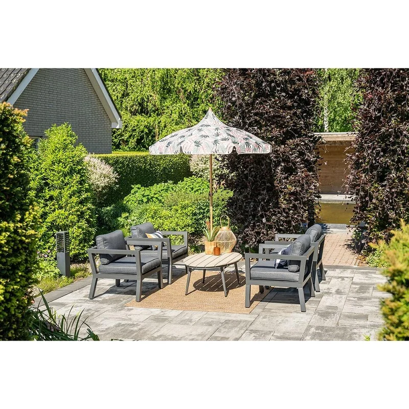 Garden Impressions 5-delige loungeset Ridge – 4 luxe lounge fauteuils inclusief salontafel