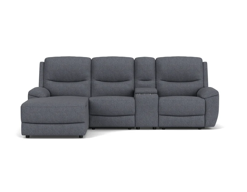 3.5 Seater with Reclining Chaise, Internal Recliner, and End Electric Recliner