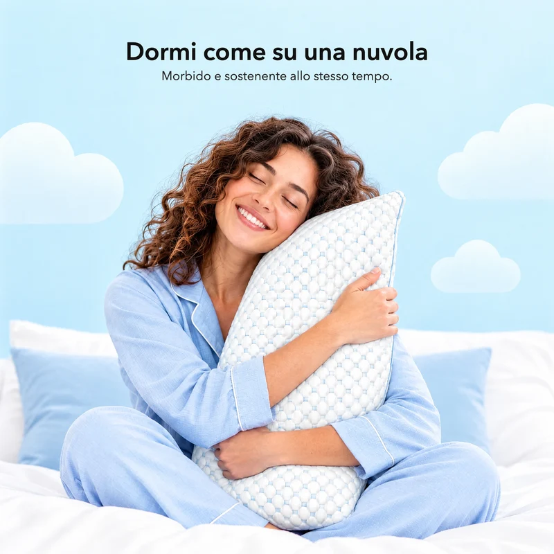 Wolkenkissen - Premium Memory Foam Kissen - Höhenverstellbares