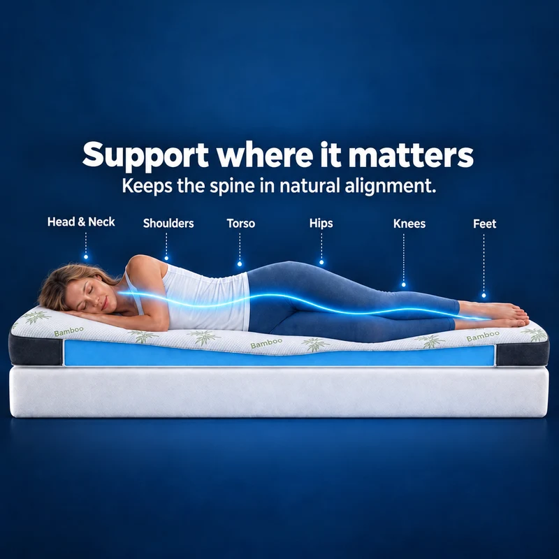 Premium Komfort Matratzen-Topper mit Gel-Memory-Schaum