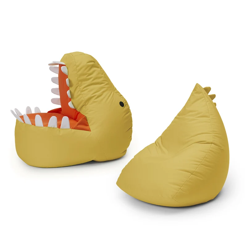 Kindersitzsack-Set "Dino" (2-tlg.) - Senfgelb