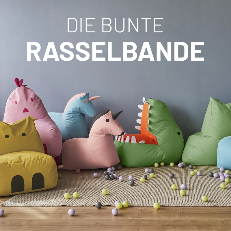 Kindersitzsack-Set "Dino" (2-tlg.) - Senfgelb
