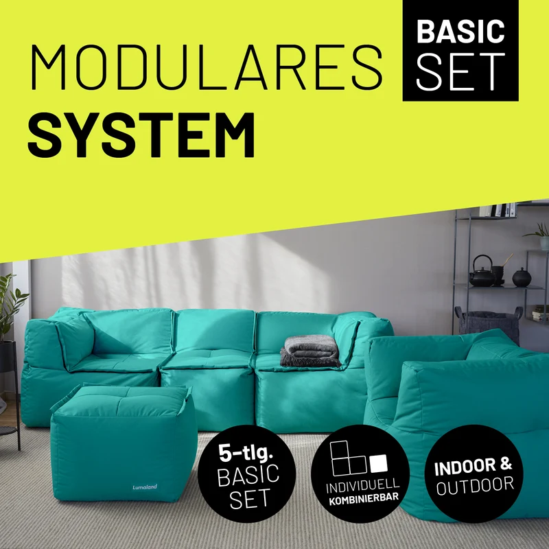 Modulares System - Basic Set (5-tlg.) - Türkis