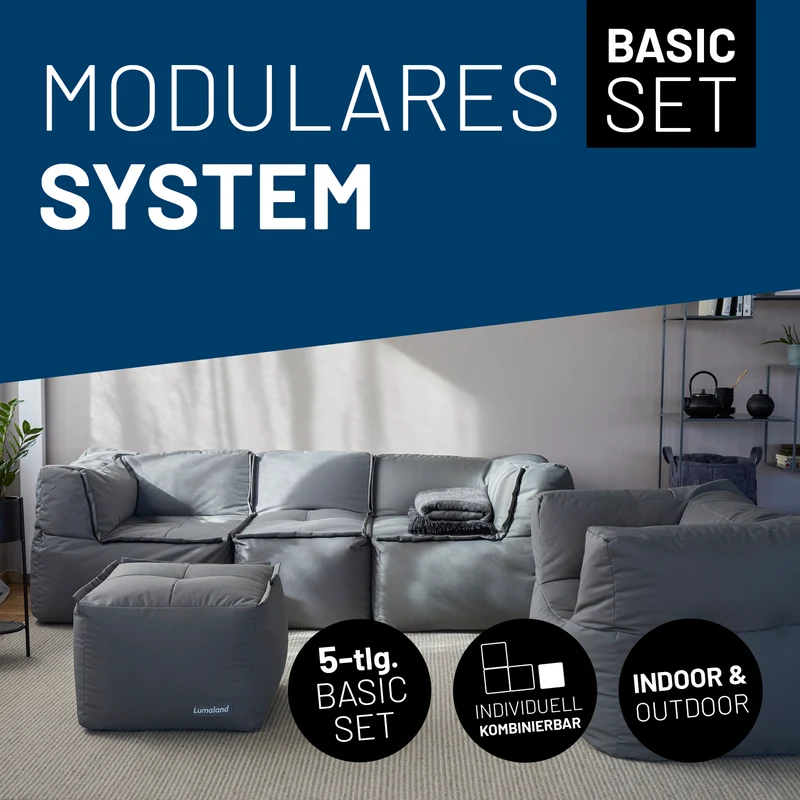Modulares System - Basic Set (5-tlg.) - Grau