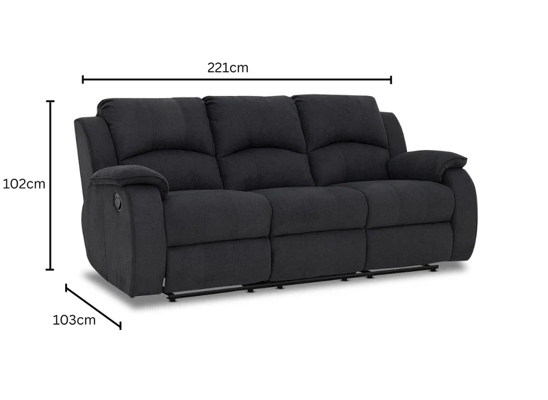 3 Seater with End Recliners