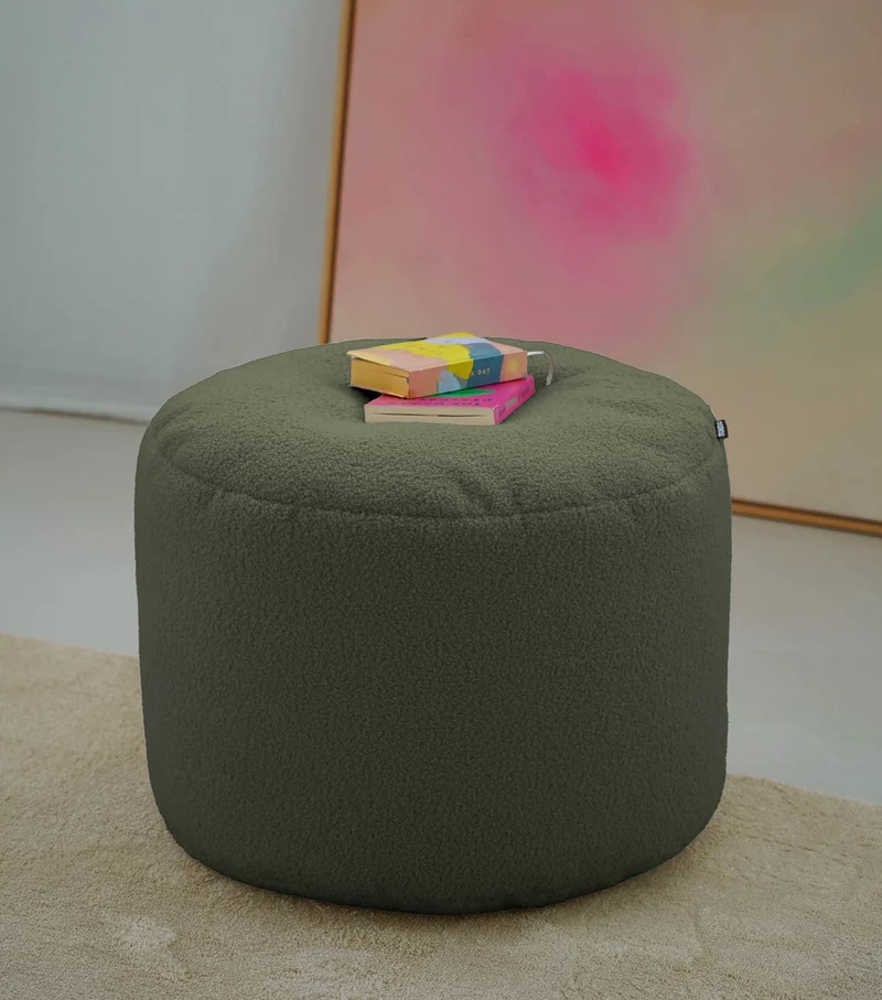 Bouclé Pouf 'Mochi'