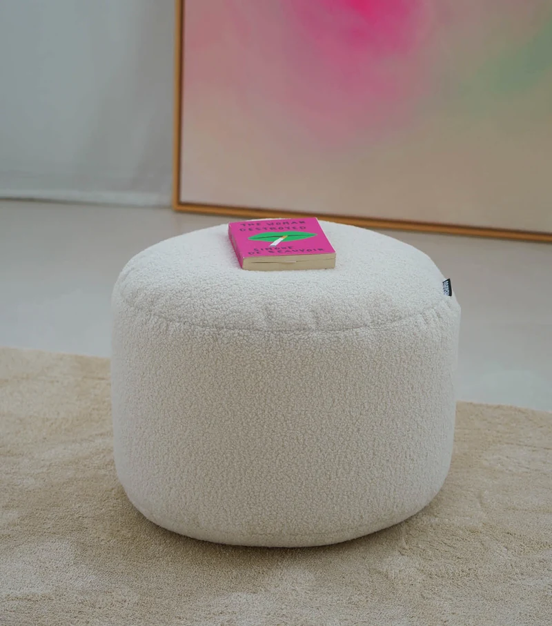 Bouclé Pouf 'Mochi'