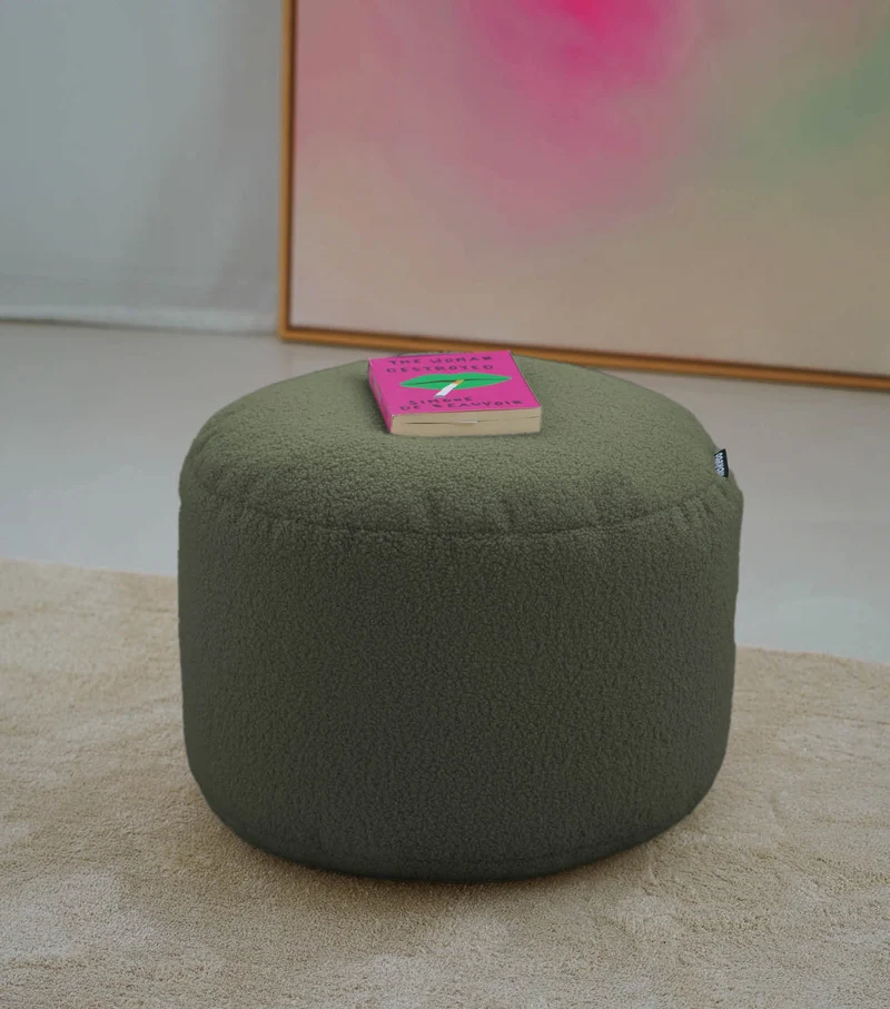 Bouclé Pouf 'Mochi'
