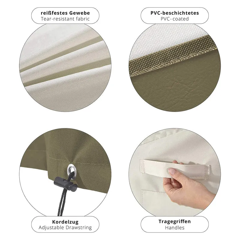 LUMALAND Abdeckung für gestapelte Patio Stühle - 85 x 65 x 80/119 cm - Beige