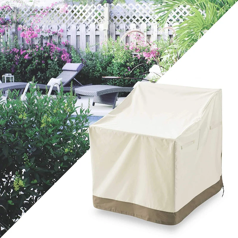 LUMALAND Abdeckung für gestapelte Patio Stühle - 85 x 65 x 80/119 cm - Beige