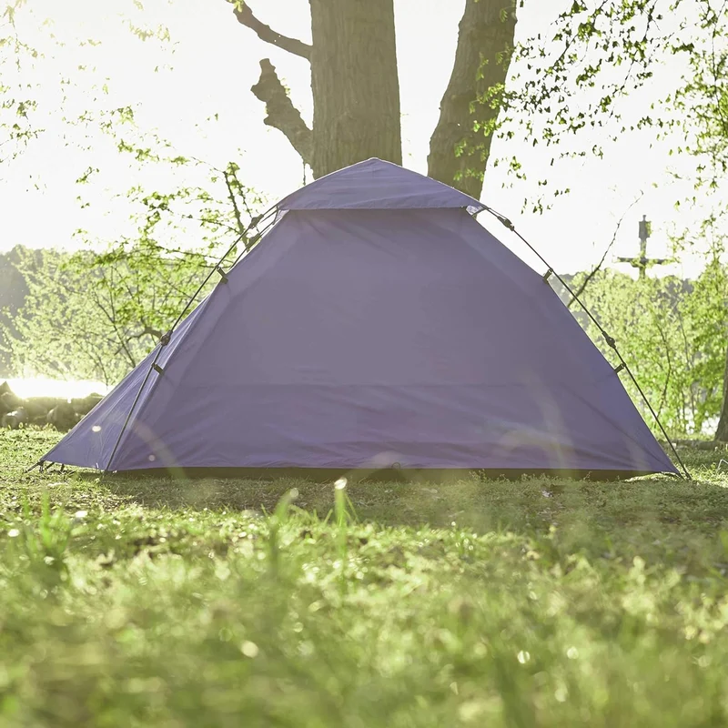 LUMALAND Pop Up Familienzelt Wurfzelt 3 Personen Zelt - 215 x 195 x 120 cm - Blau