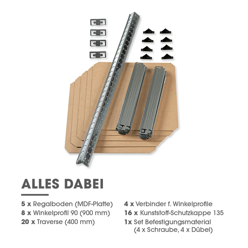 EASYmaxx 2 in 1 Schwerlastregal & Werkbank, 180 x 40 x 40 cm - 875 kg Traglast, 175 kg pro Ebene