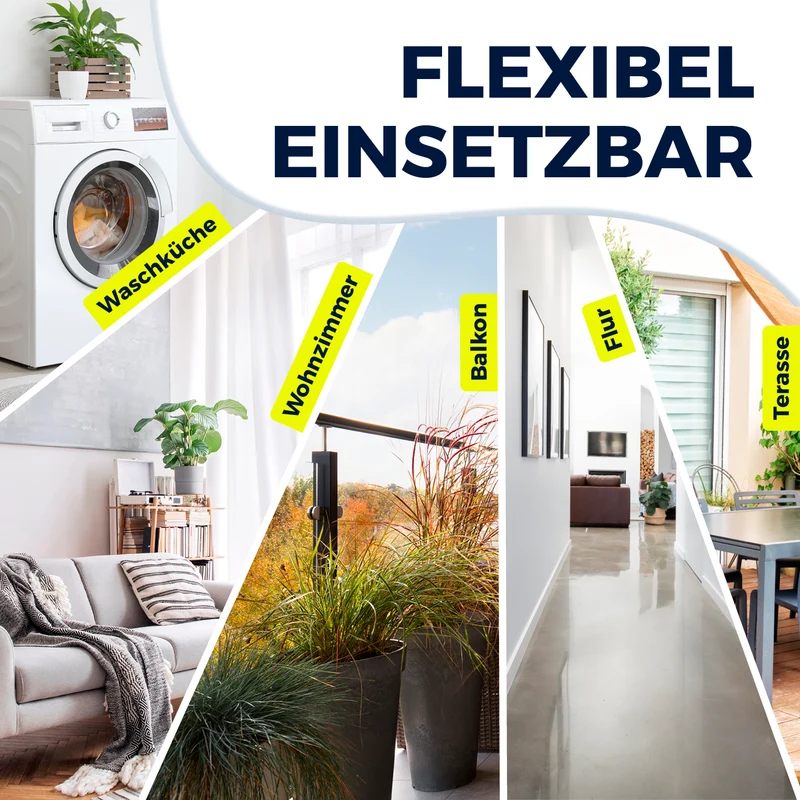 EASYmaxx Falt-Wäscheständer 2500, 25m Trockenlänge, roll-/ausziehbar (max. 2,6m)