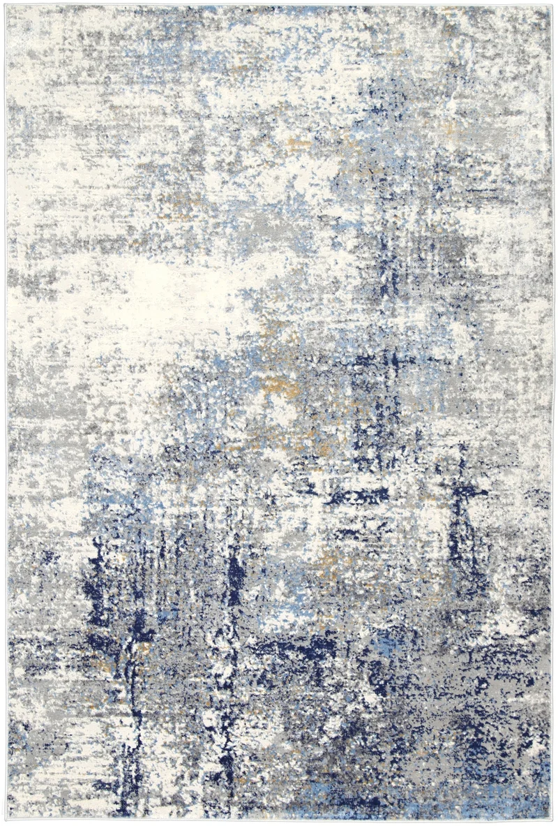 Navy Blue Modern Rug