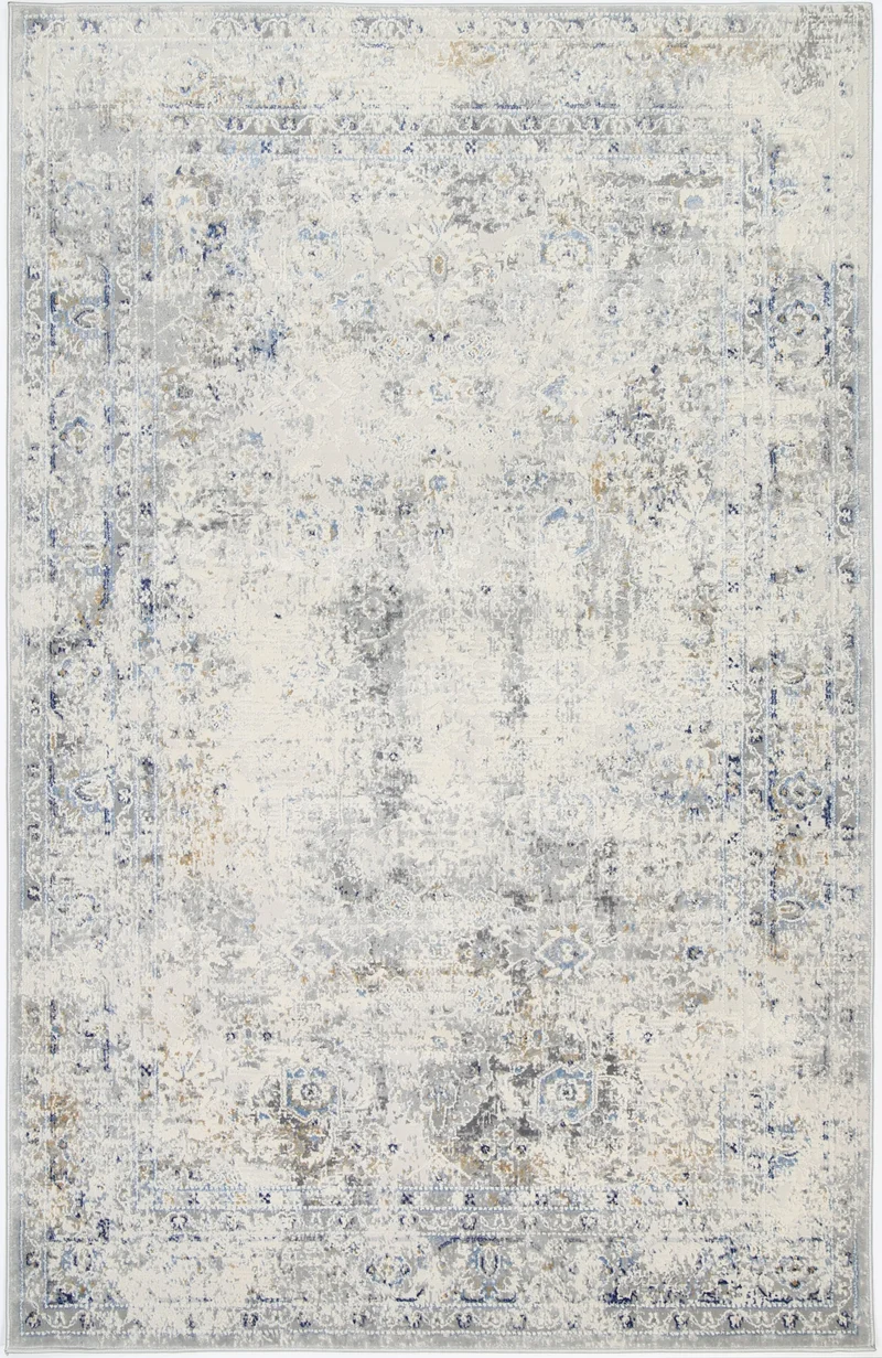 Navy Blue Contemporary Rug