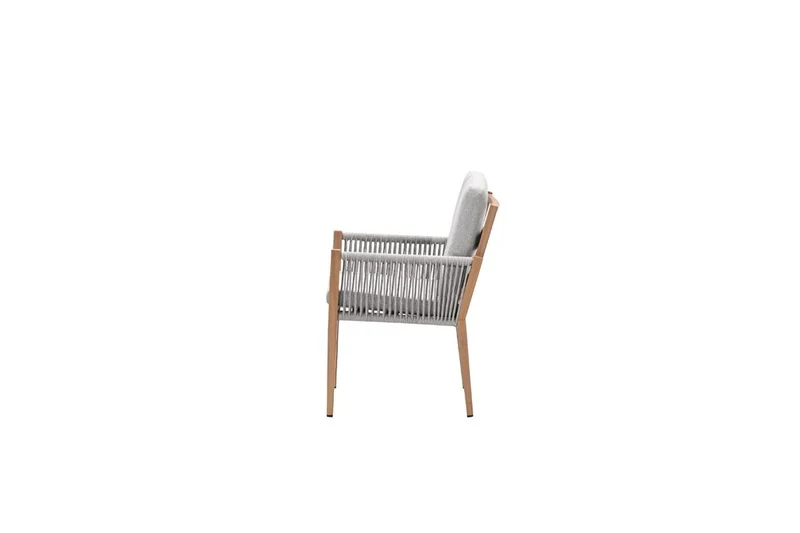 Sardinia dining fauteuil - light teaklook - TPU rope sand - dark sand