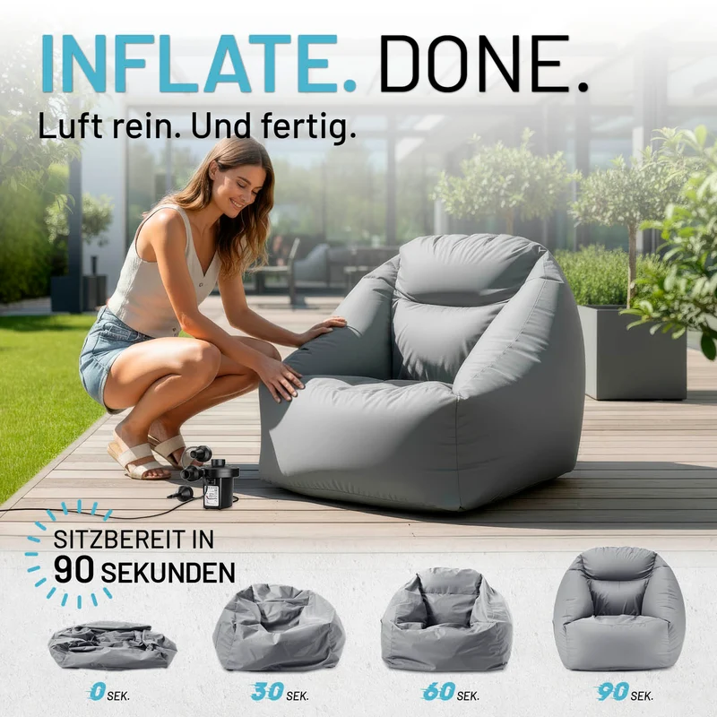 CrozyAir Luftpumpe 2GO 400 l/min - 5000 pa & 0,7 psi
