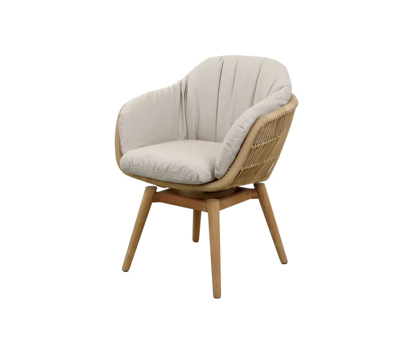 Stay chair w/teak swivel
