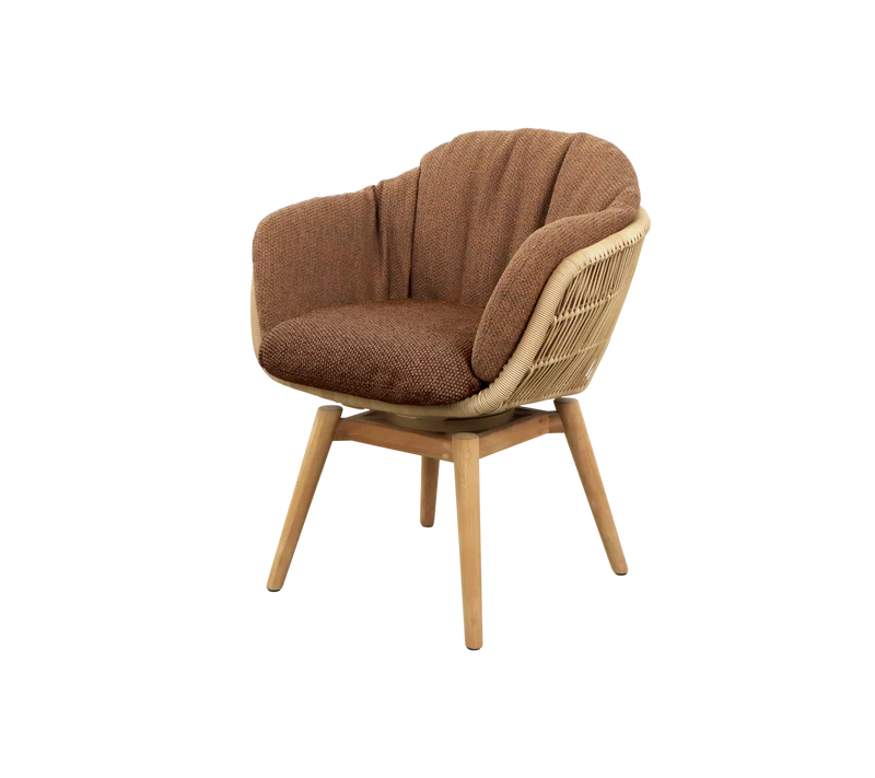 Stay chair w/teak swivel