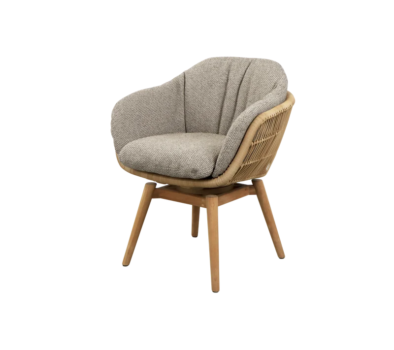 Stay chair w/teak swivel