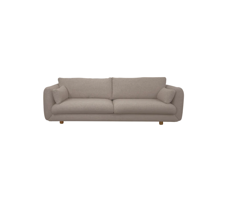 Bloom 3-seater sofa w/teak legs