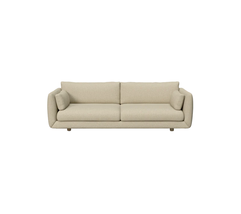 Bloom 3-seater sofa w/teak legs