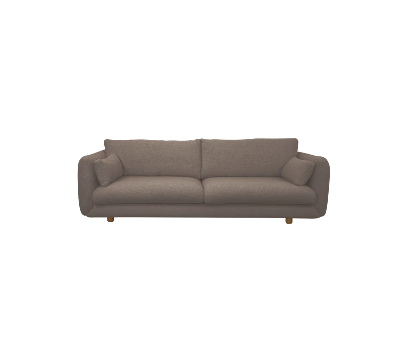 Bloom 3-seater sofa w/teak legs