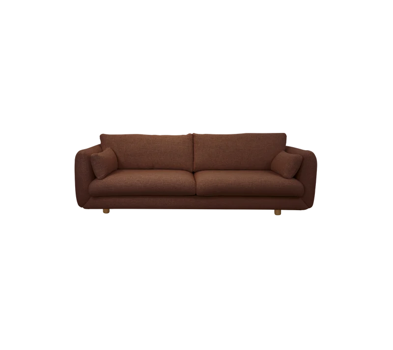 Bloom 3-seater sofa w/teak legs