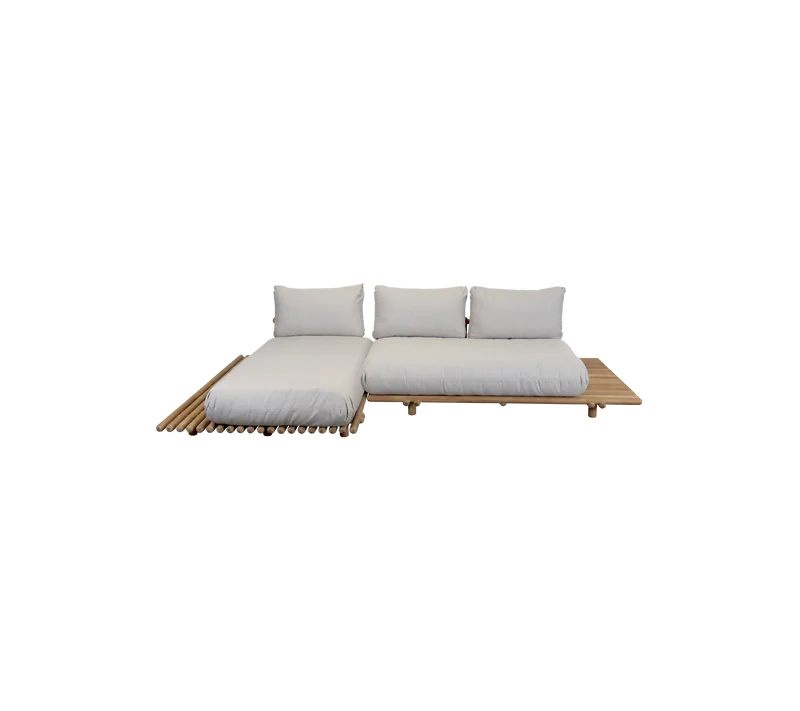 Sticks platform, sofa w/chaise lounge