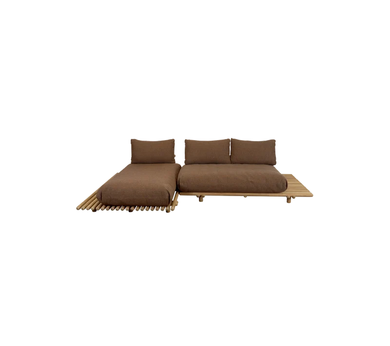 Sticks platform, sofa w/chaise lounge
